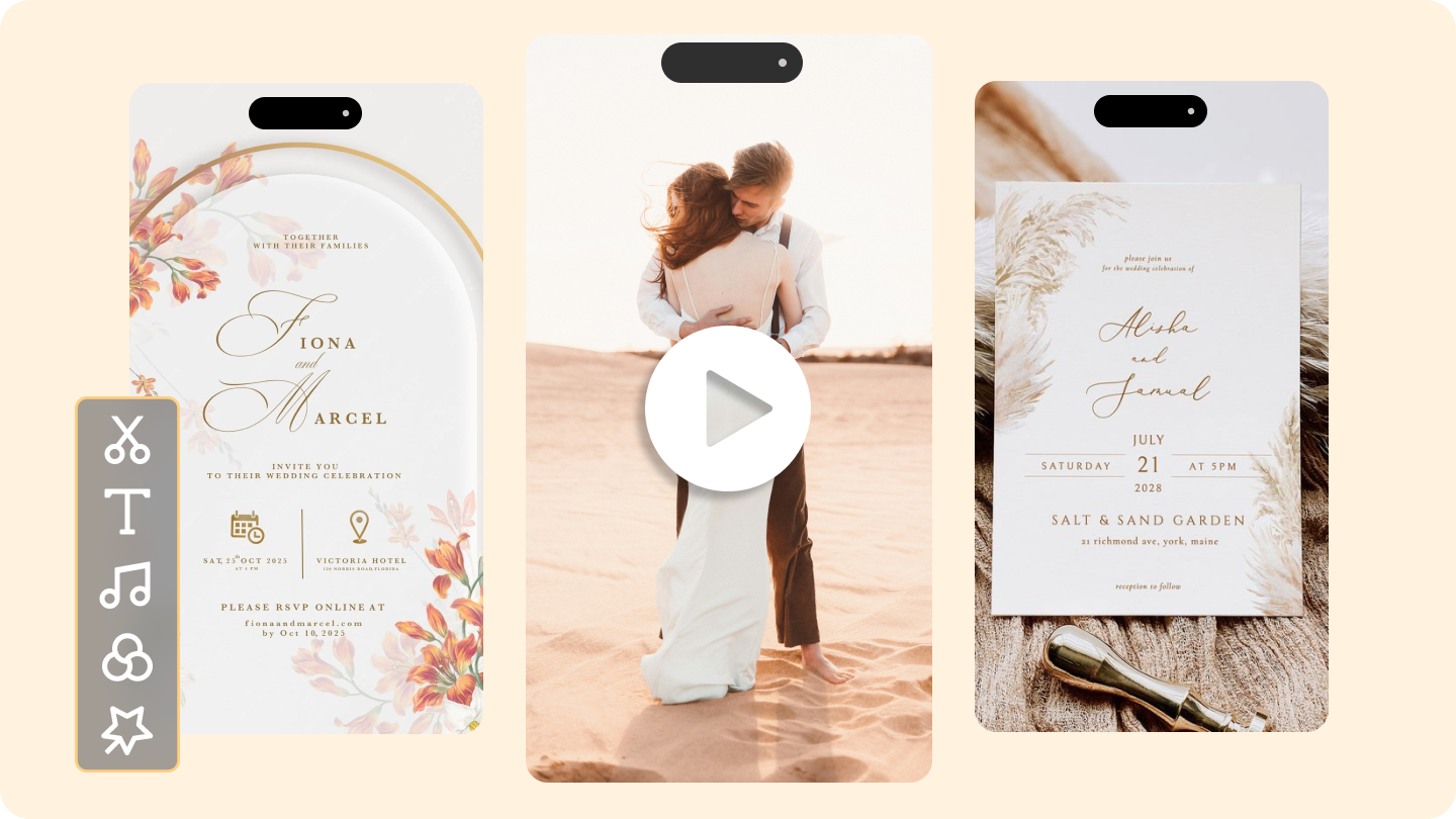 Free wedding invitation video maker 