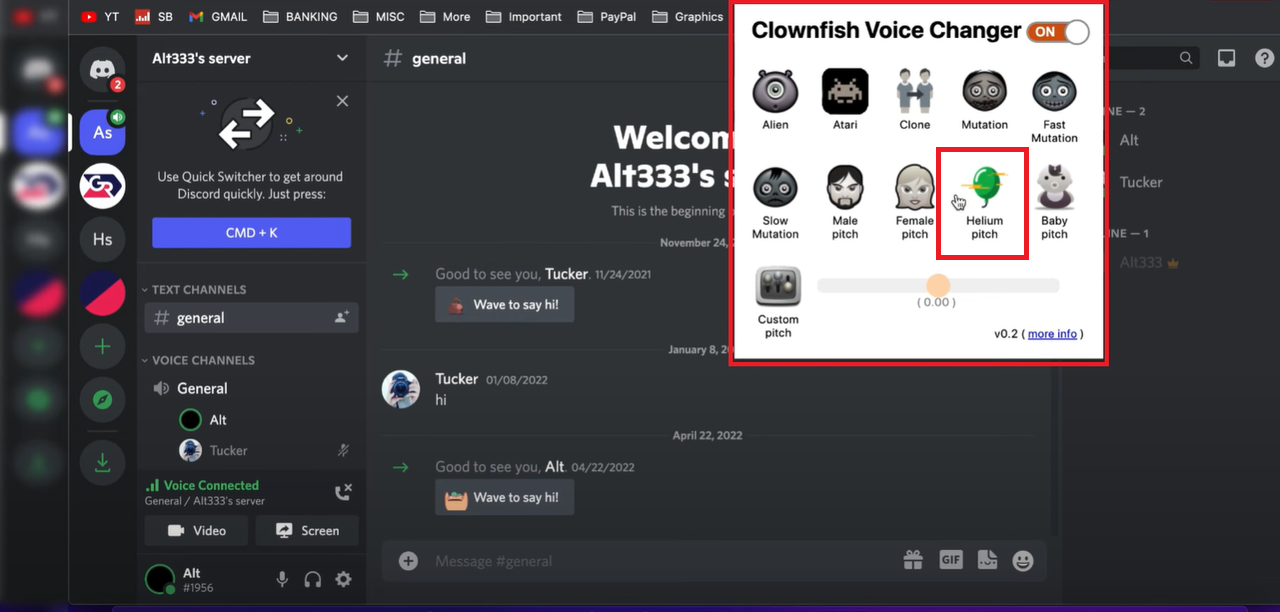 Change your voice with Clownfish Voice Changer