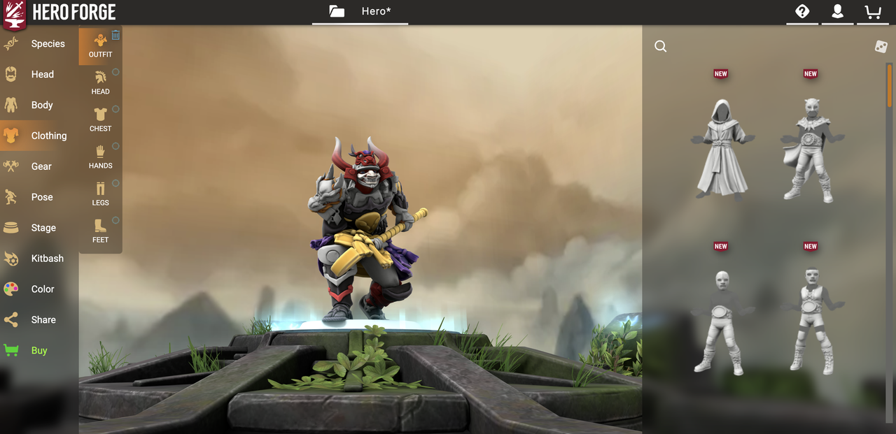 Hero Forge customize model