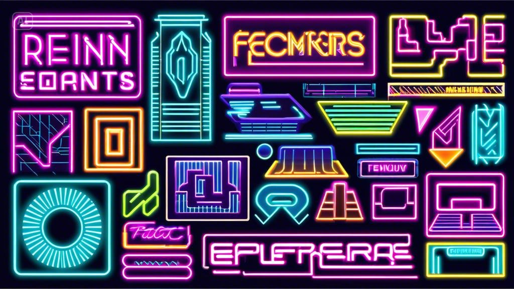 80s neon fonts