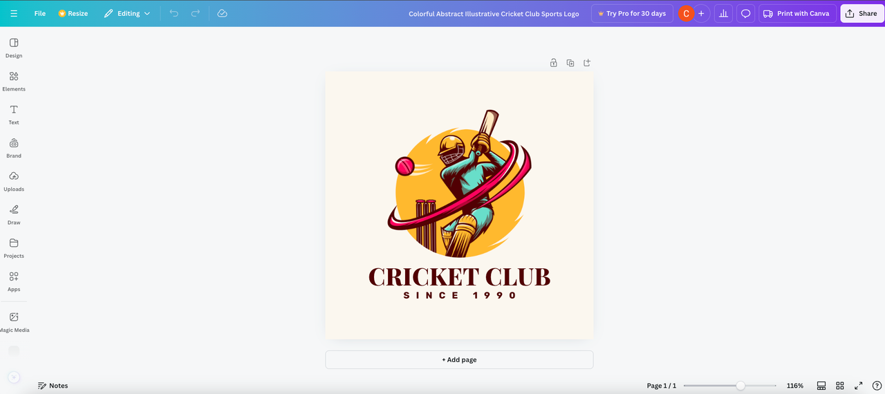 Canvas: online cricket logo maker free