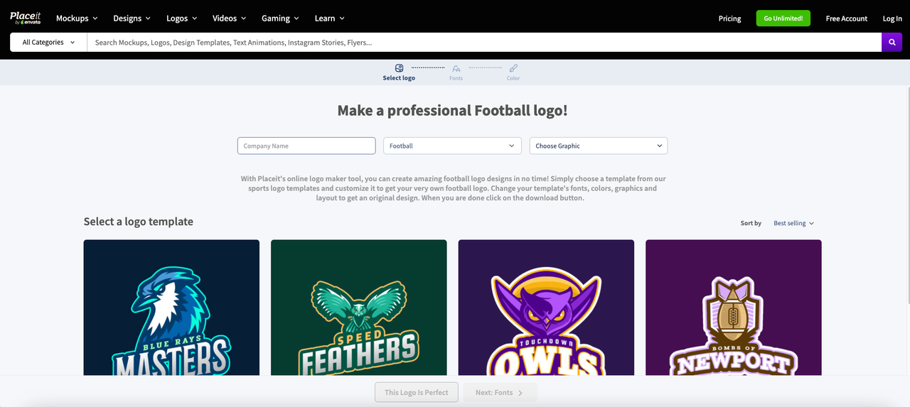 Placeit: football club logo maker  