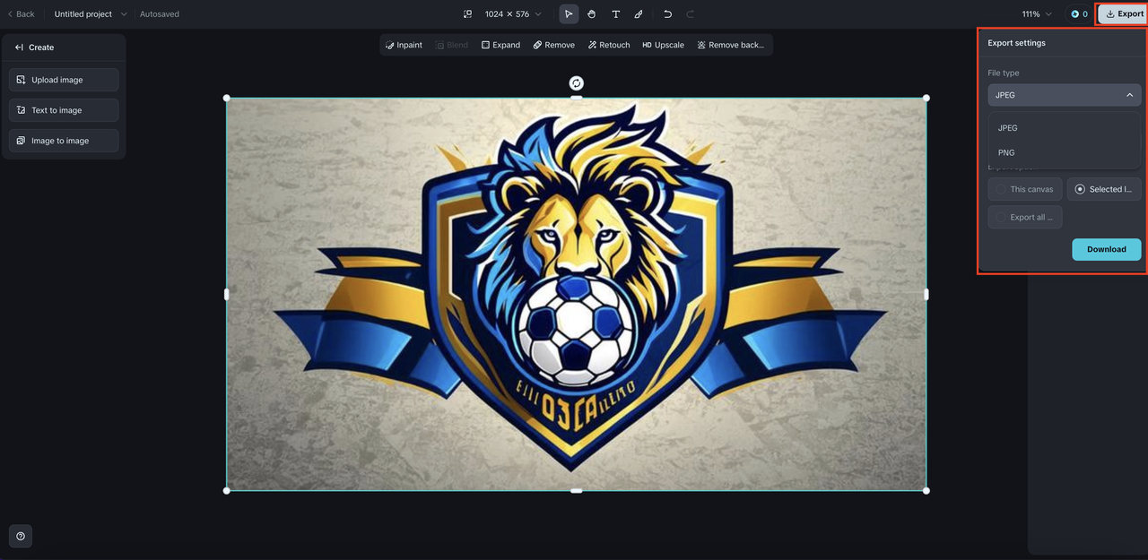 Export soccer logo design