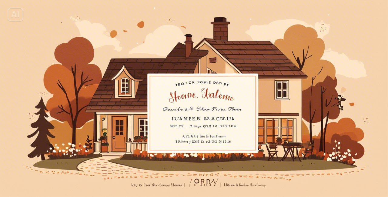 housewarming party invitation card by Dreamina