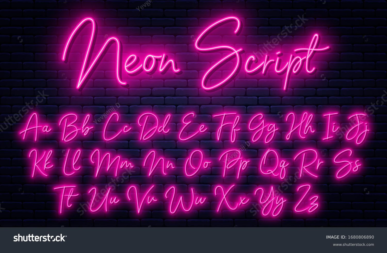 Image showing neon font