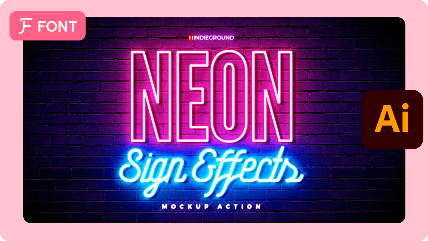 kesan neon dalam ilustrator