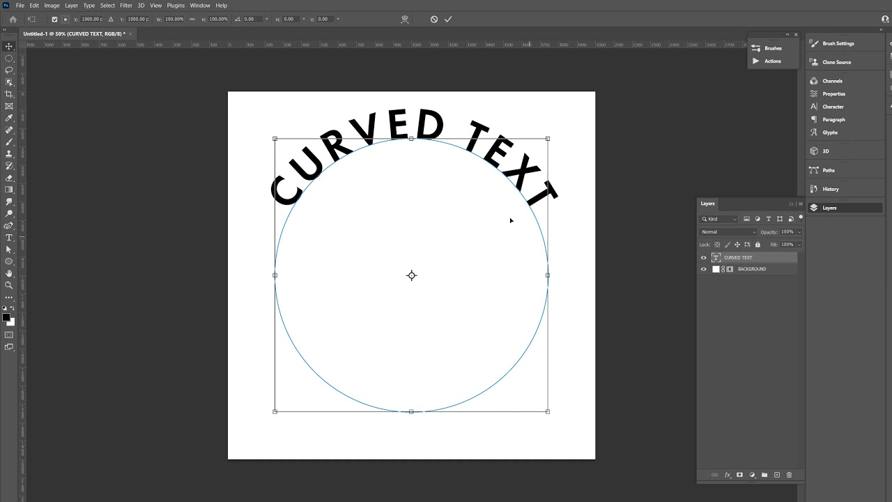 How to Curve Text in Photoshop | Quick and Easy Ways