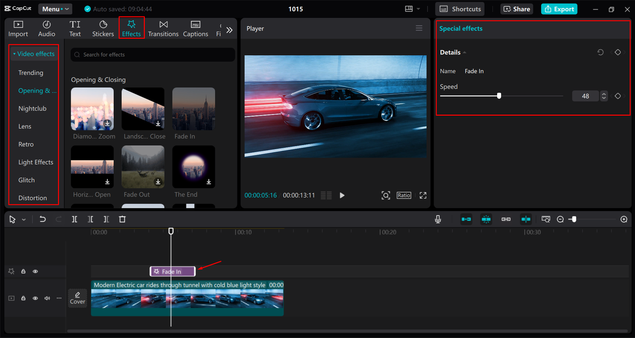 Customizing videos using the CapCut desktop video editor