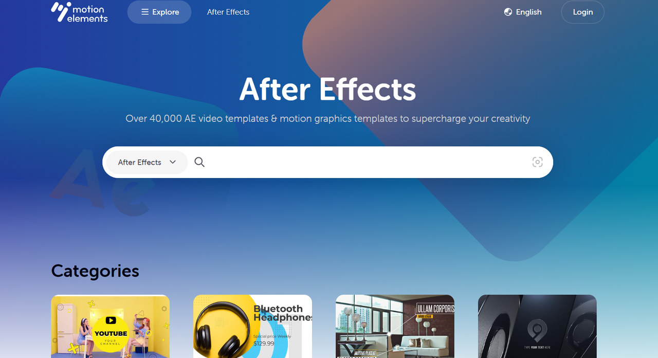 Motion Elements is offering a vast selection of free After Effects templates