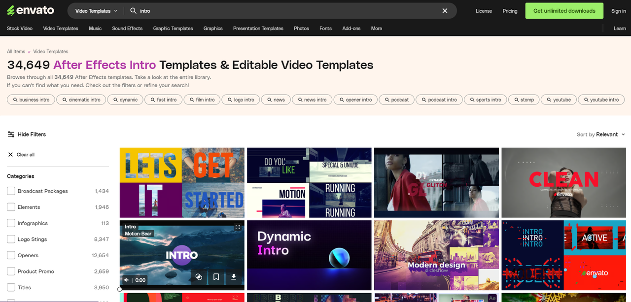 Elements.envato boasts a vast library of logo intro templates