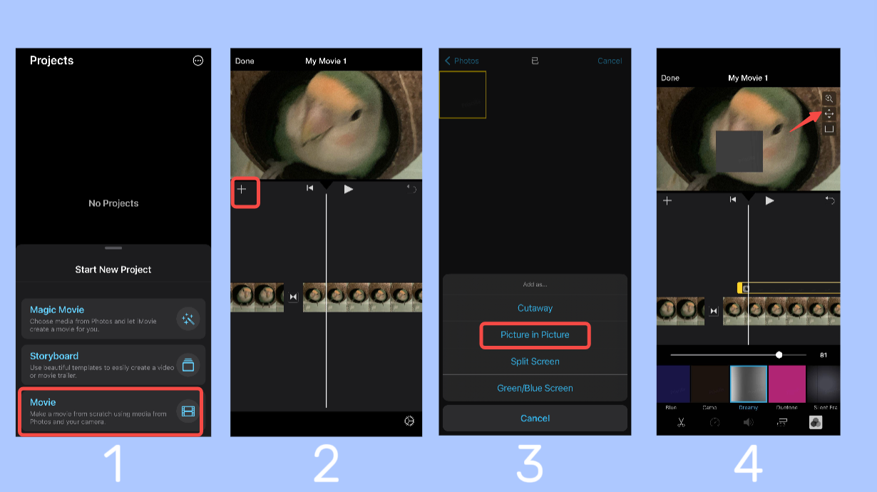 Blur a video in iMovie on iPhone & iPad