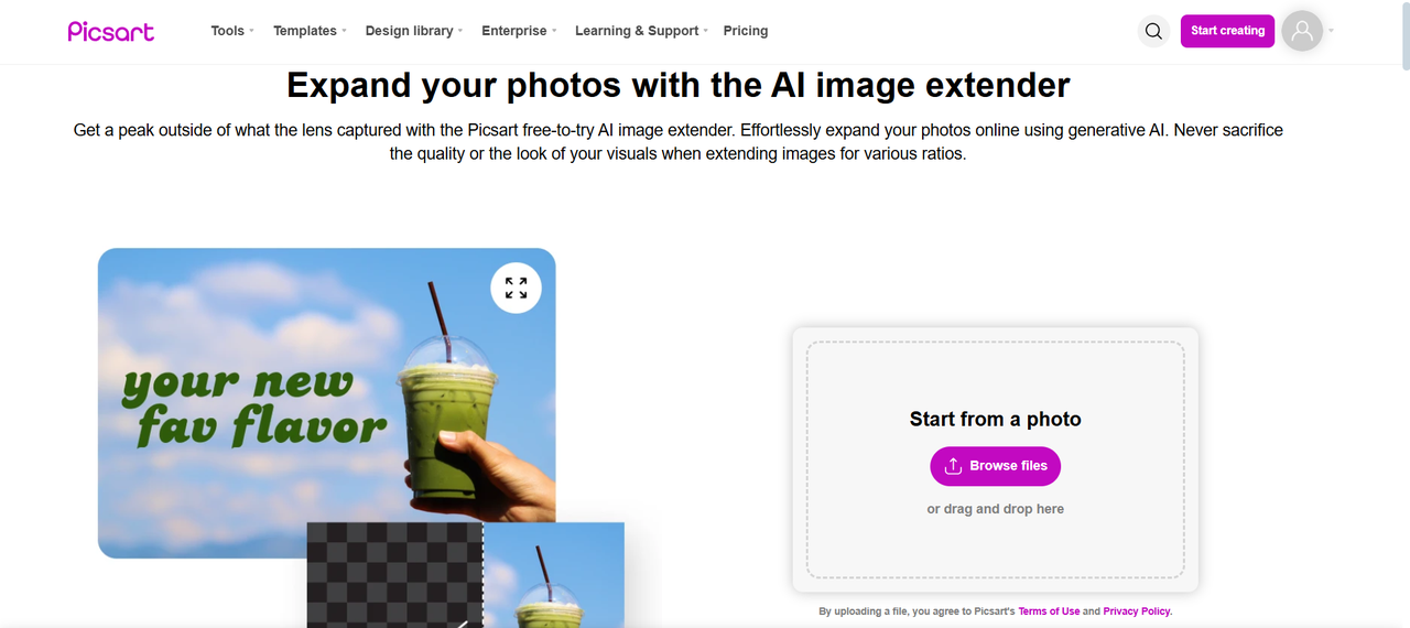 Picsart interface