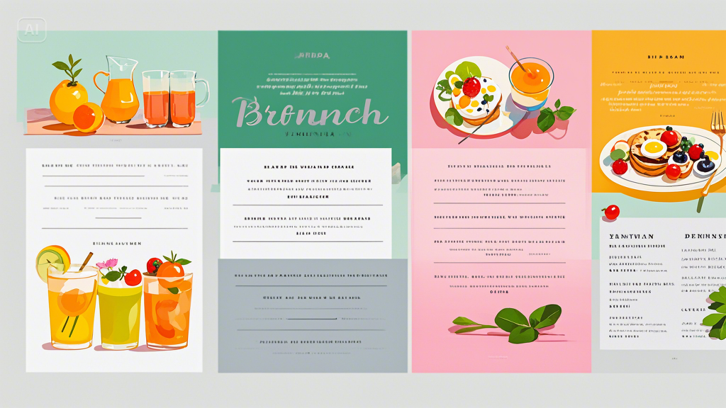 Brunch café menu 