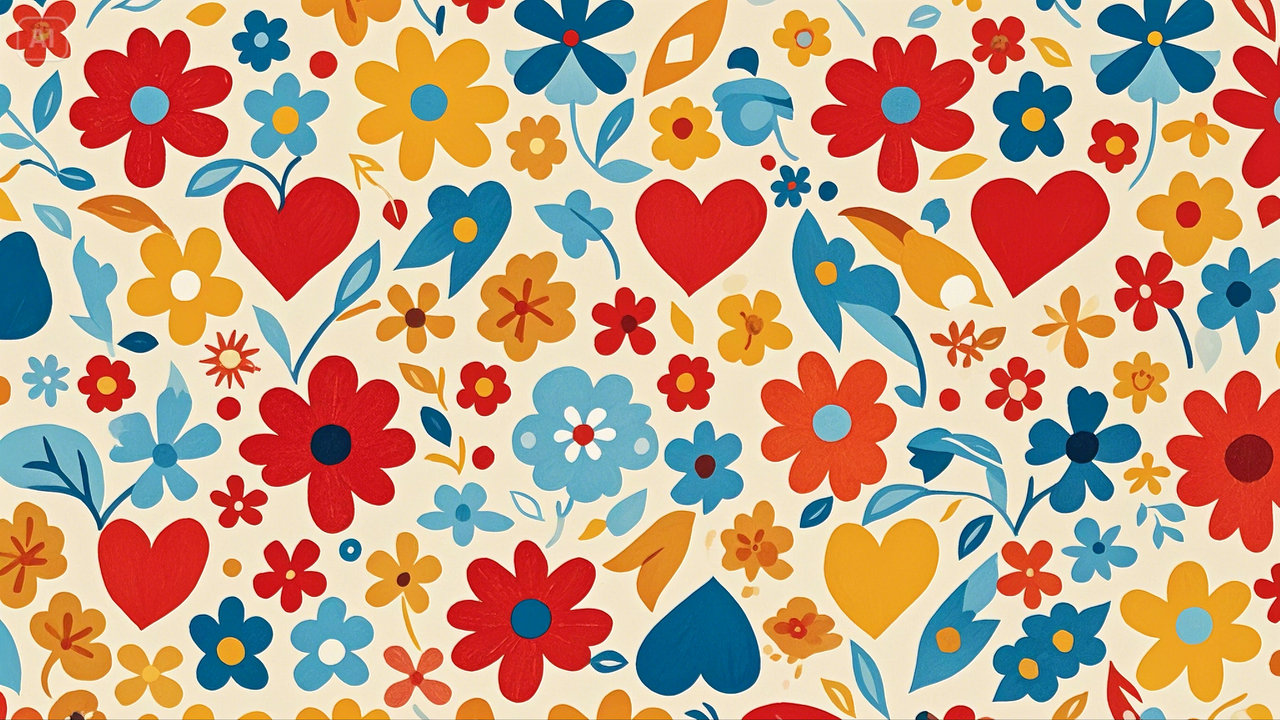 Scandinavian folk pattern