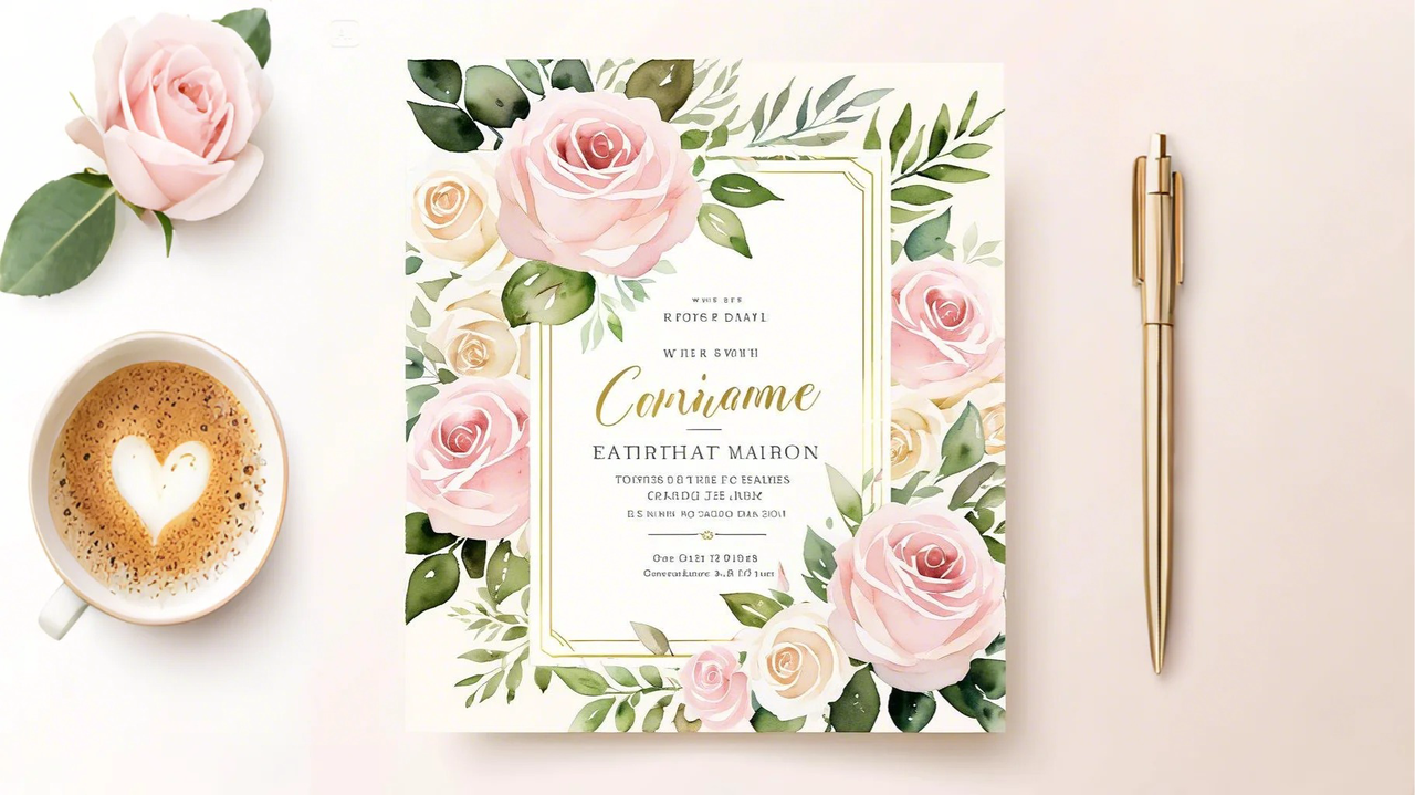 Floral-themed invitations  