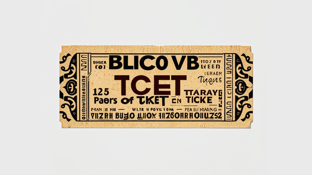 Vintage movie ticket invitations 