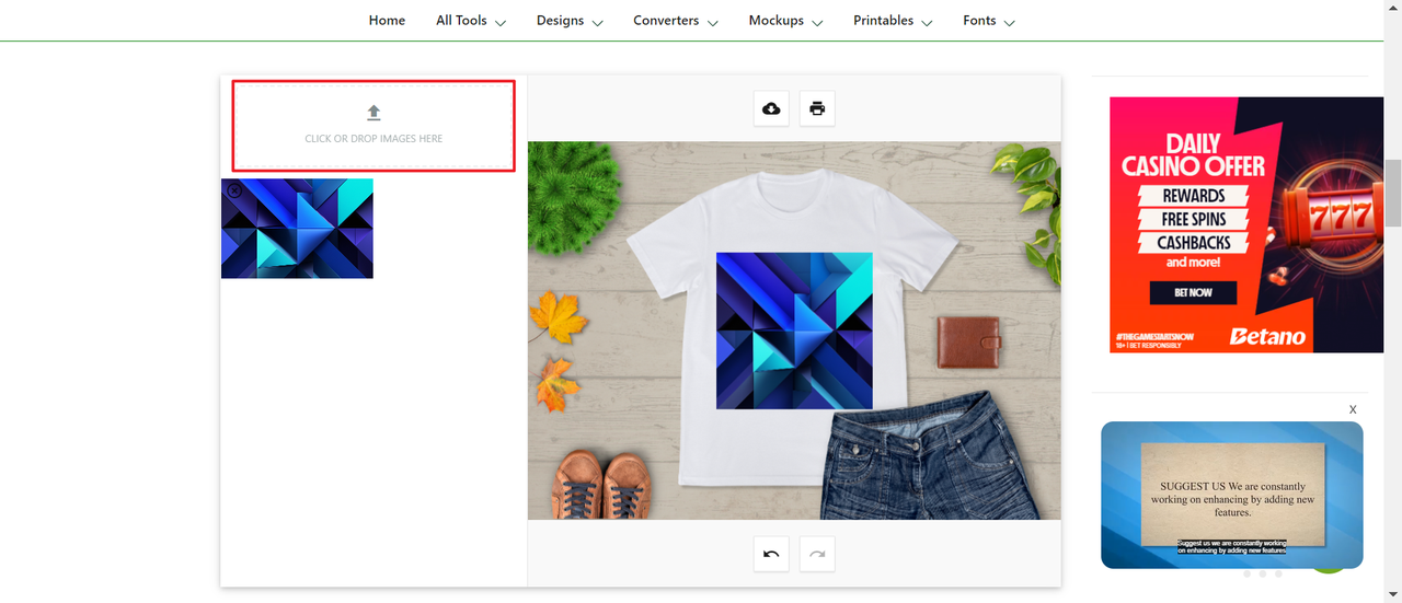 Upload your mockup design