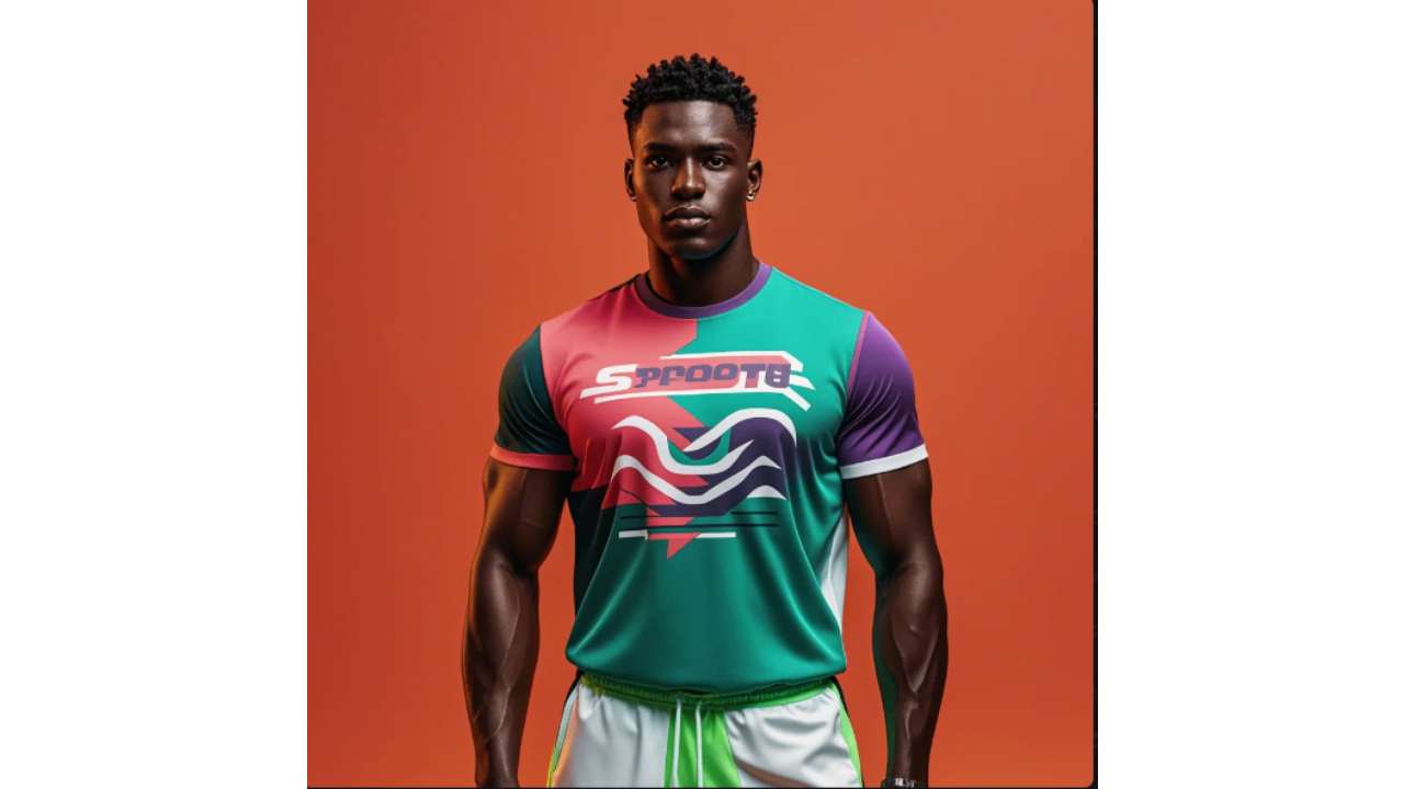 Sporty 3D T-shirt mockup