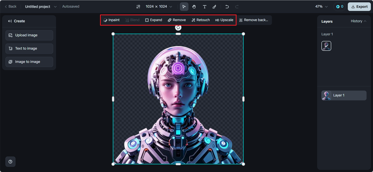 Customize with AI-powered editing tools