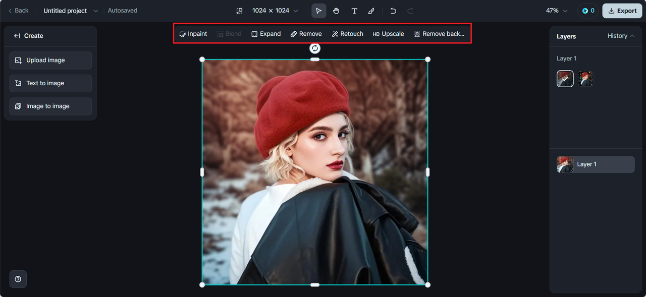 Adjust your photo further with AI features