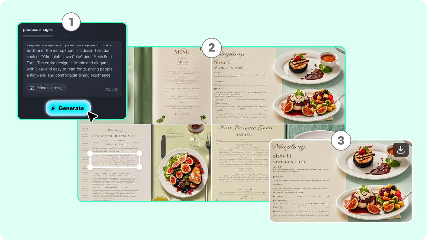 menu of restaurant design