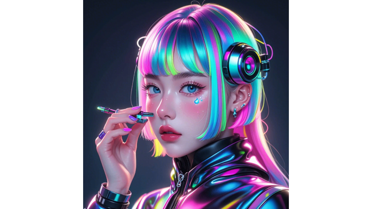 Dreamina generated cyberpunk avatar  