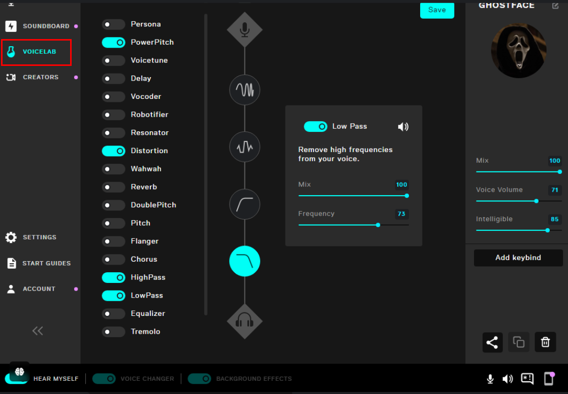 VoiceMod is a scream voice changer for PC 