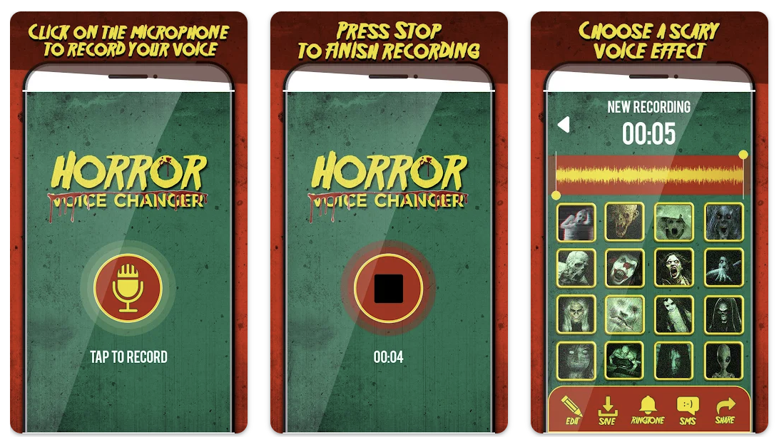 Scary Voice Changer is a flexible Android scream voice changer app 