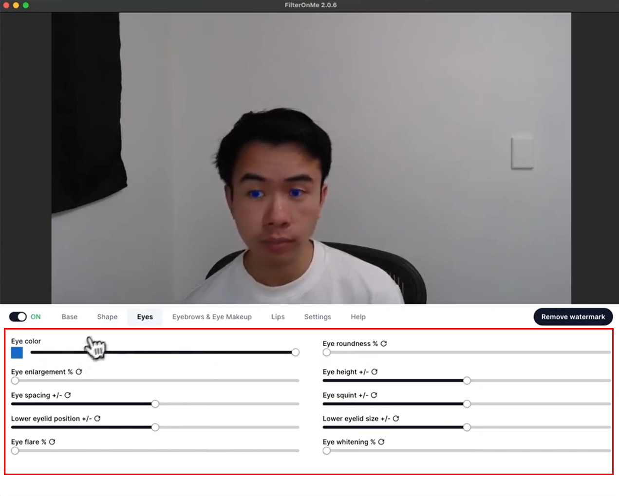 Eye color, shape, and eyebrow filters for OBS Studio enhance appearance during streams