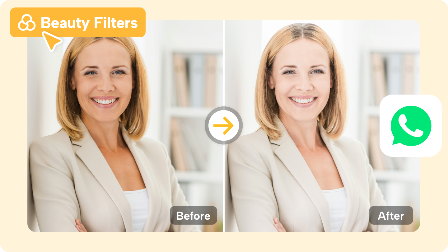 beauty filter for whatsapp video call