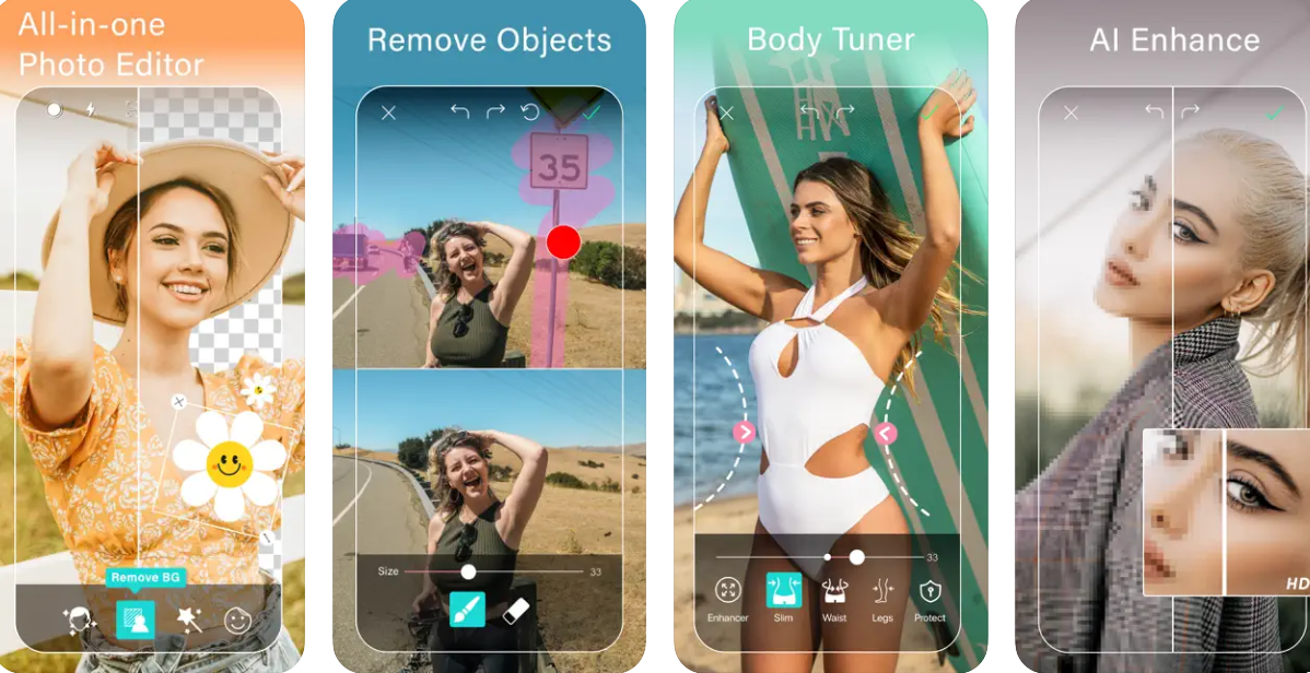 YouCam Perfect - WhatsApp video call beauty filter iPhone