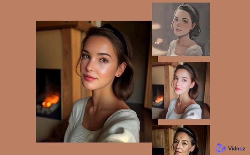 Interface of Vidnoz AI - an excellent tool to quickly apply eyebrow filters to your video 