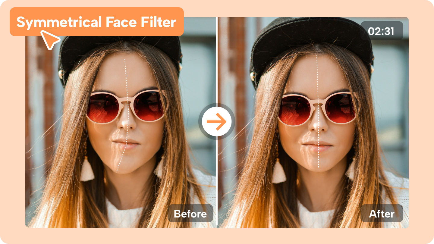 symmetrical face filter