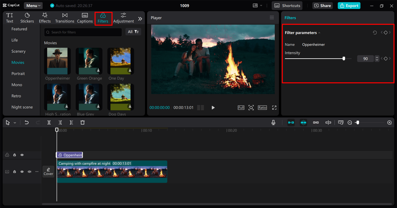  Adding filters to the CapCut desktop video editor