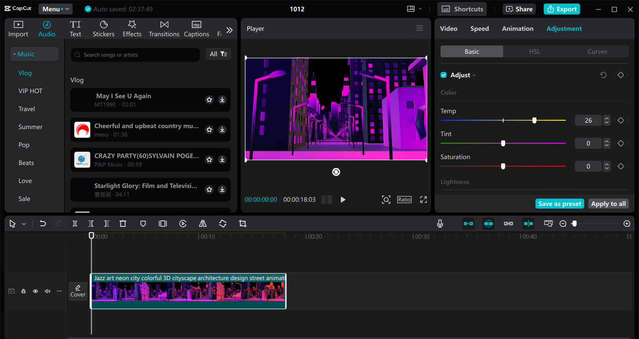 Interface of the CapCut desktop video editor - the perfect way to use free video special effects