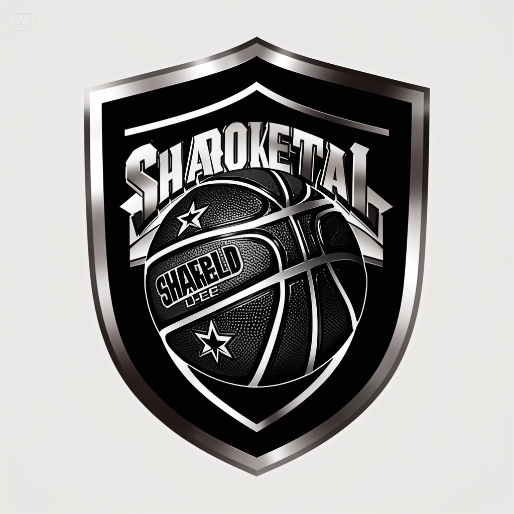  Black basketball logo design