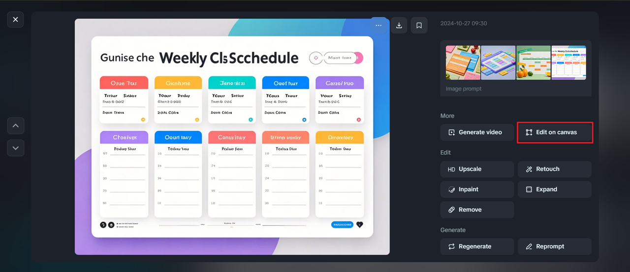 Add text with Dreamina's online course schedule maker