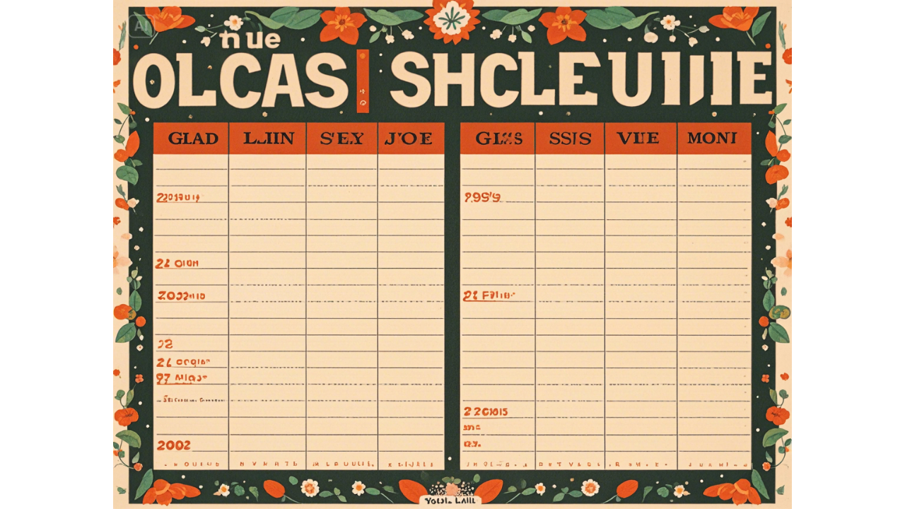 Vintage timetable design