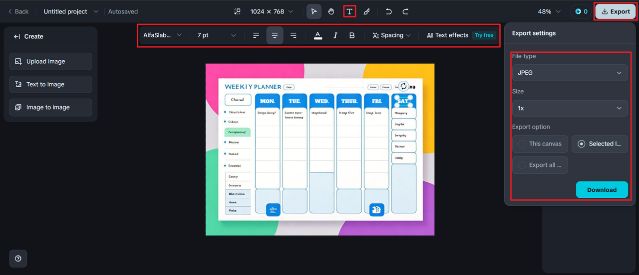 Make timetable online free and download