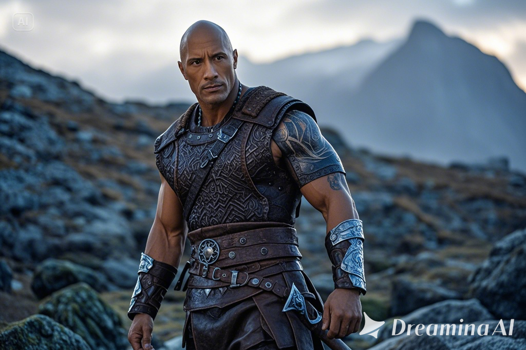 AI celebrity image of Dwayne Johnson