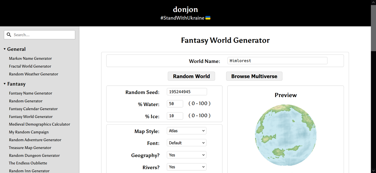 Donjon map generator online