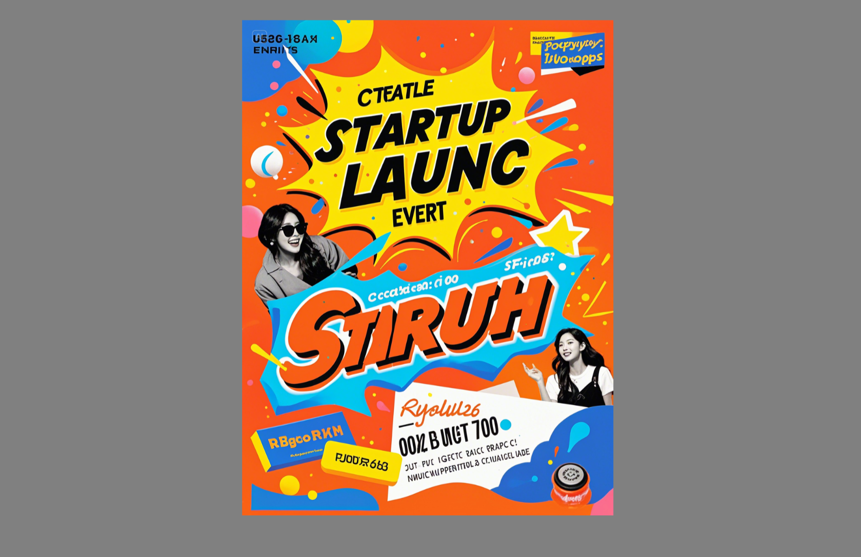 Startup launch flyer