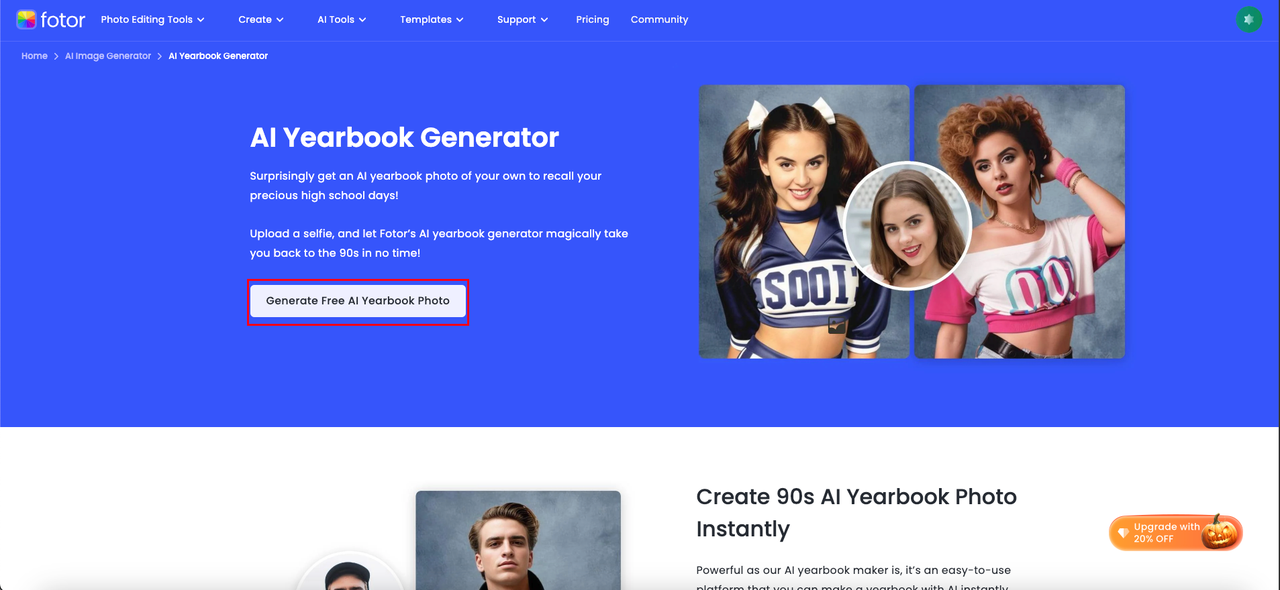 Access the yearbook generator