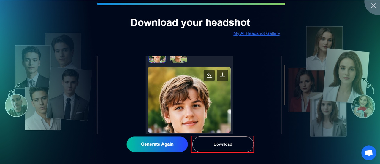 Download your generated AI yearbook photo