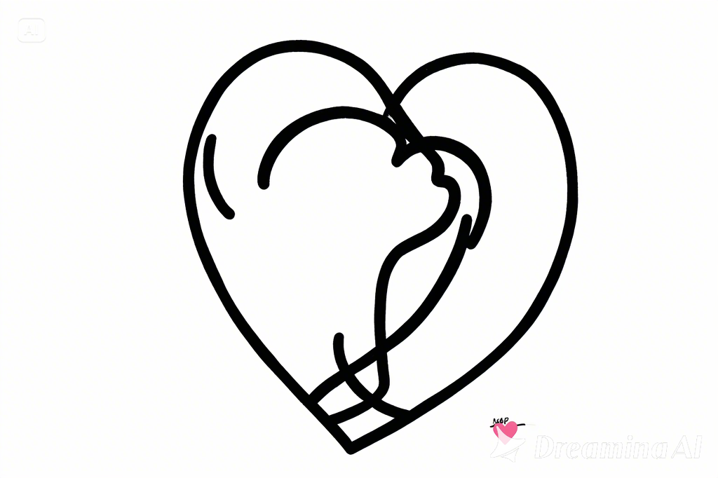 Overlapping heart tattoo design