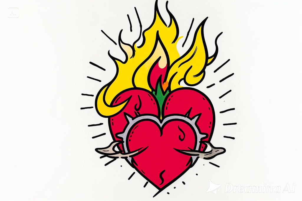 Sacred heart tattoo example