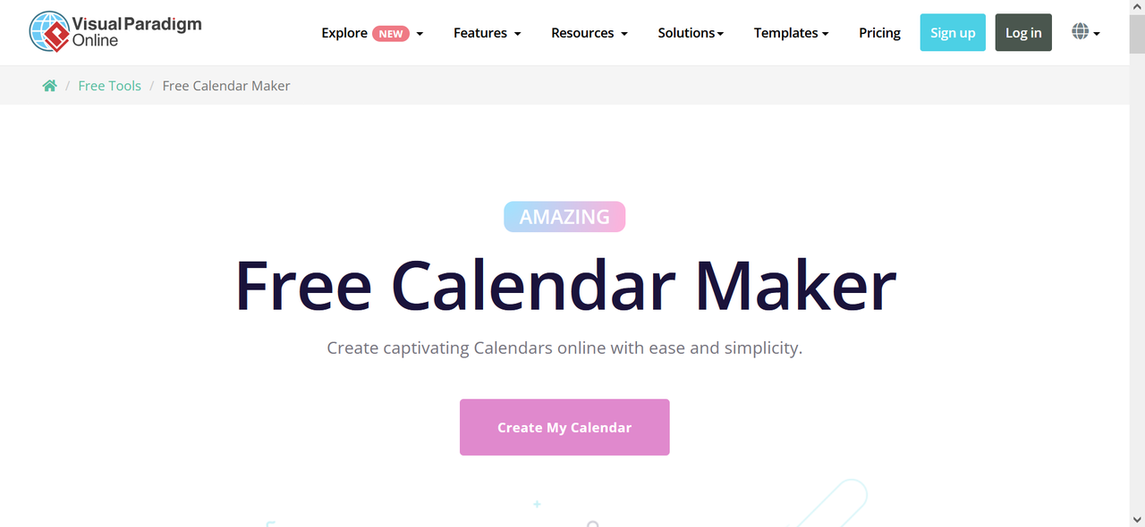 Create your own photo calendar with Visual Paradigm