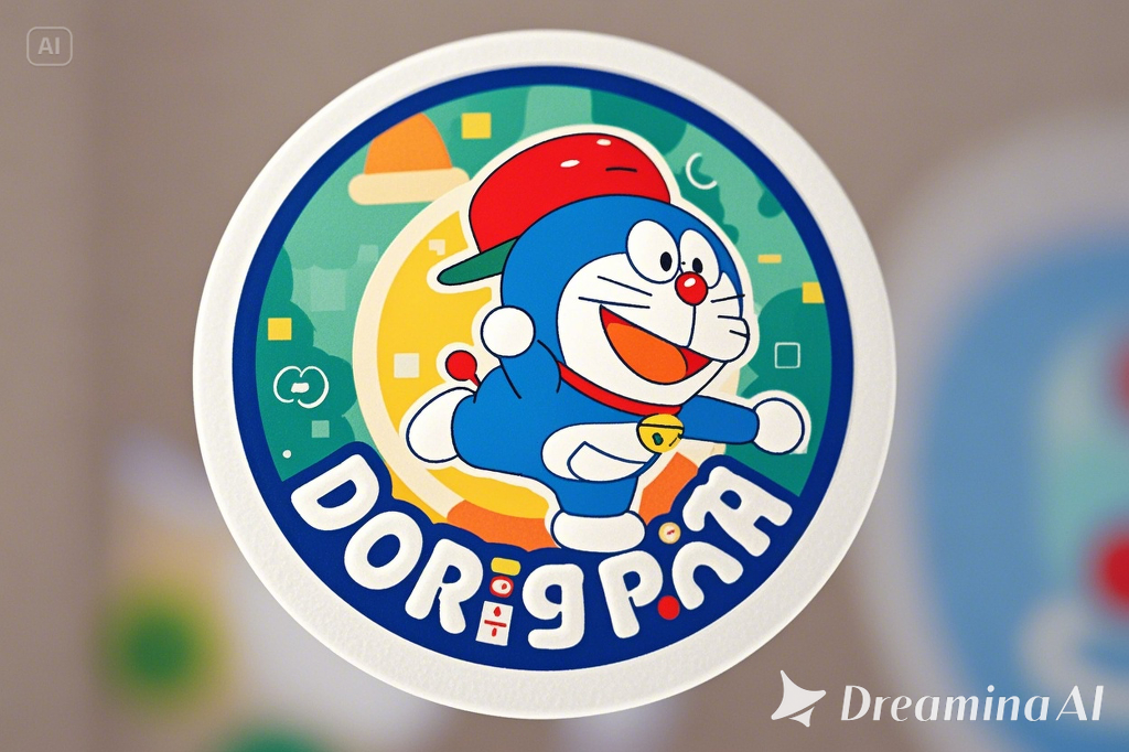 Character logo sticker example