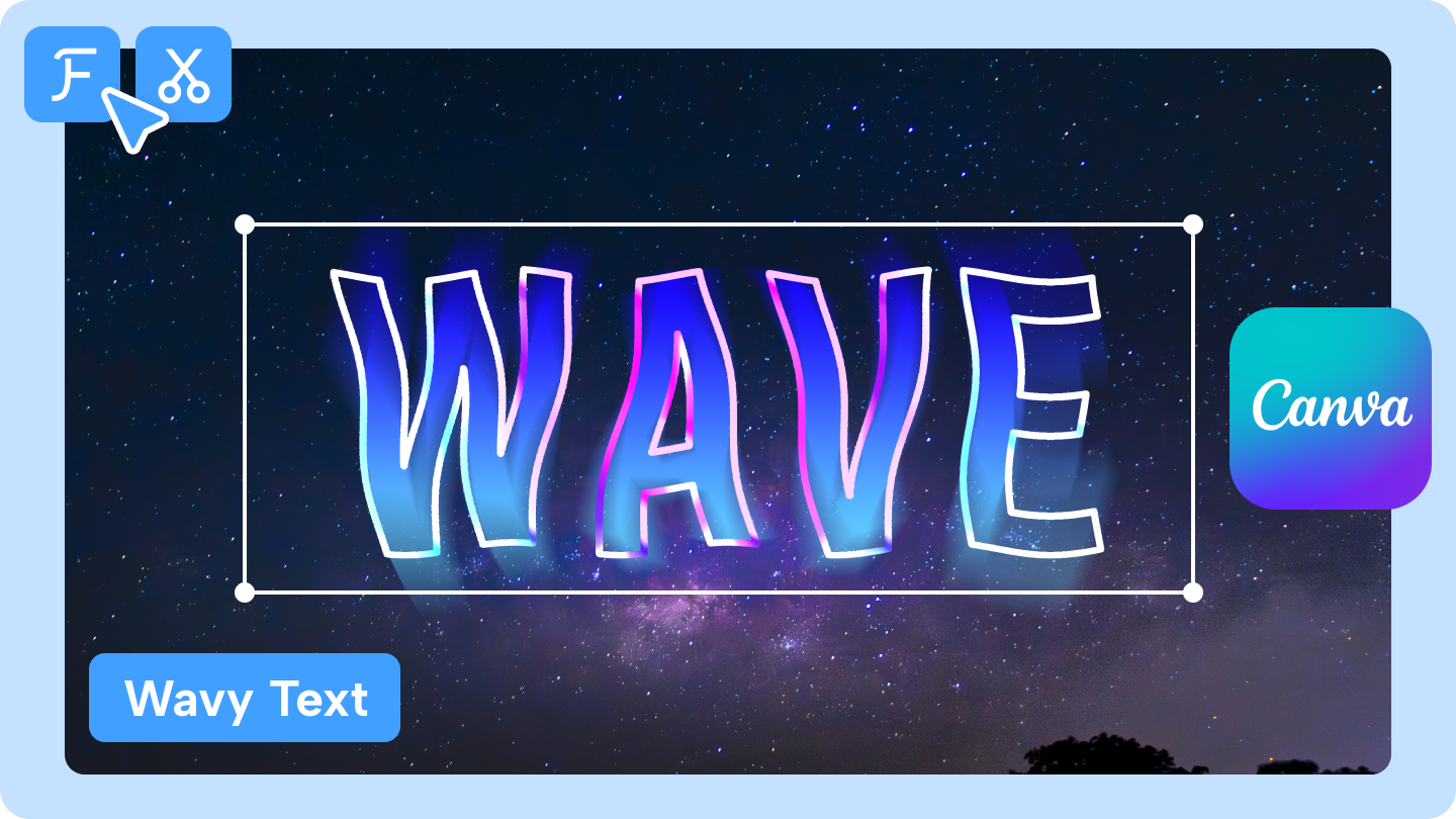 how to make wavy text in canva