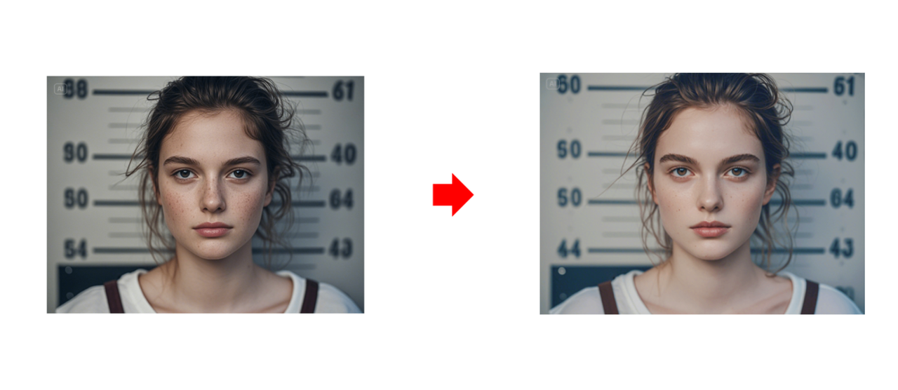 Mugshot retouching